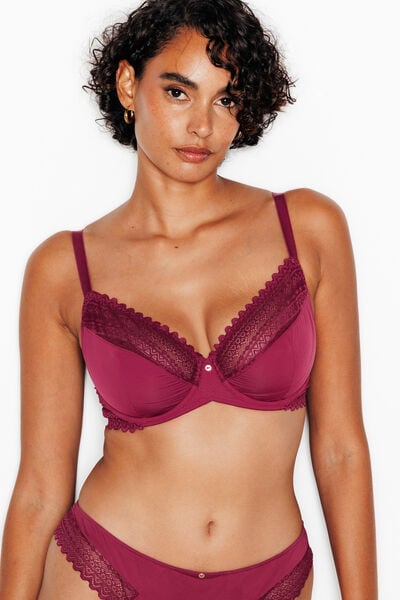 DOUCE SOUTIEN-GORGE EMBOITANT MICROFIBRE BORDEAUX
