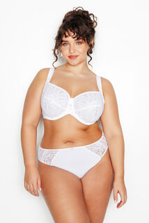 ISABELLE+ CULOTTE GRANDE TAILLE DENTELLE BLANC