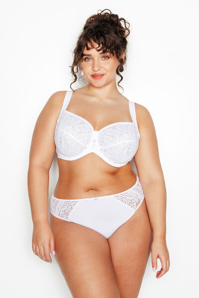 CULOTTE GRANDE TAILLE DENTELLE BLANC