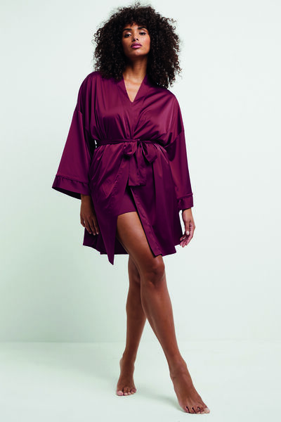 KIMONO SATIN ROUGE