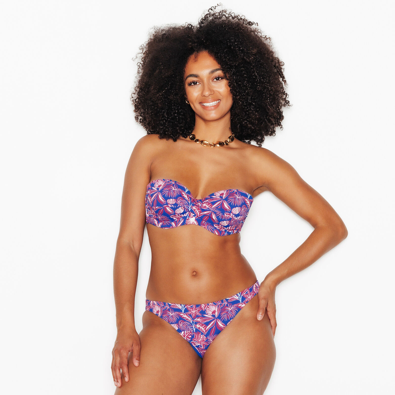 PUNCH MAILLOT DE BAIN CULOTTE MIDI MULTICO BLEU