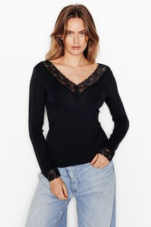 ITOO TEE-SHIRT MANCHES LONGUES NOIR