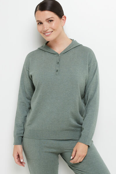 CAFE SWEAT CAPUCHE VISCOSE KAKI