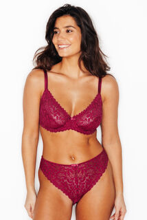 ISADORA SOUTIEN-GORGE EMBOITANT DENTELLE BORDEAUX