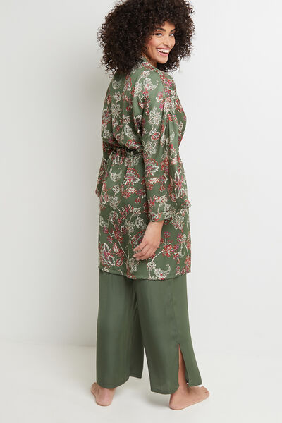 CARAMEL KIMONO SATIN MULTICO VERT