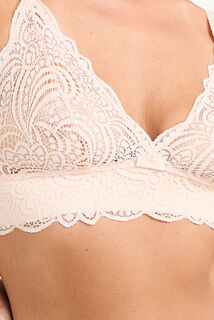 DENTELLE SOUTIEN-GORGE SANS ARMATURES POUDRE