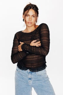 IVANALYSA Tee-Shirt manches longues NOIR