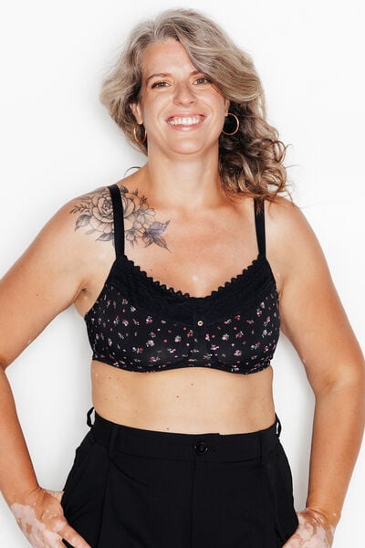 Soutien-gorge Post op&eacute;ratoire MULTICO NOIR