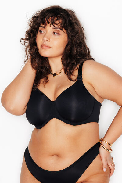 SOUTIEN-GORGE EMBOITANT MICROFIBRE NOIR