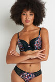 SYARA SOUTIEN-GORGE AMPLI EMBOITANT NOIR/ROSE