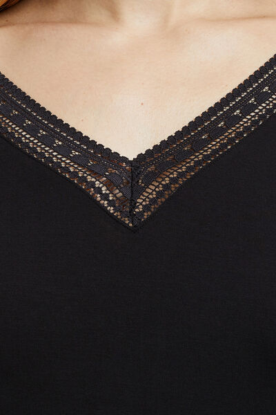 CAMILLE T-SHIRT MANCHES LONGUES VISCOSE NOIR
