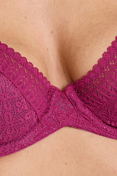 soutien-gorge emboitant dentelle FUCHSIA