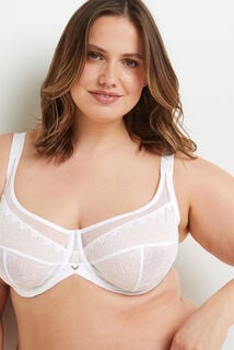 DORIS SOUTIEN GORGE FOULARD GRAND BONNET BLANC