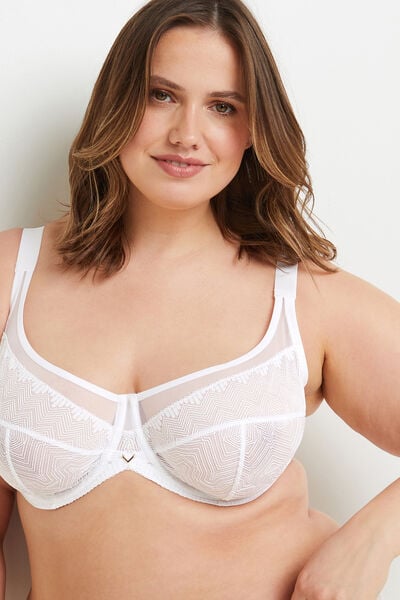 SOUTIEN GORGE FOULARD GRAND BONNET BLANC