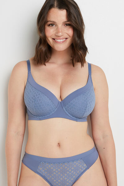 ALMA SOUTIEN-GORGE AMPLIFORME DENTELLE BLEU