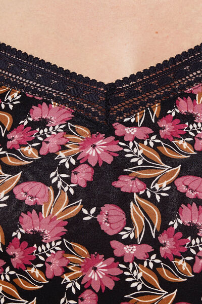 CAMILLE TOP VISCOSE MULTICO NOIR