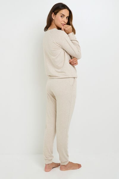 PANTALON DE PYJAMA BEIGE