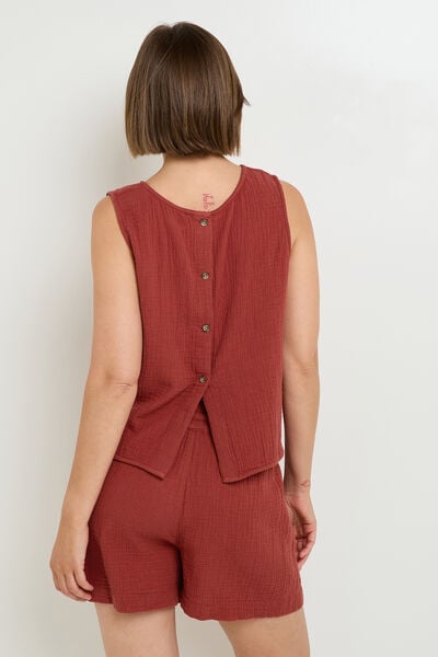 Top gaze de coton BORDEAUX