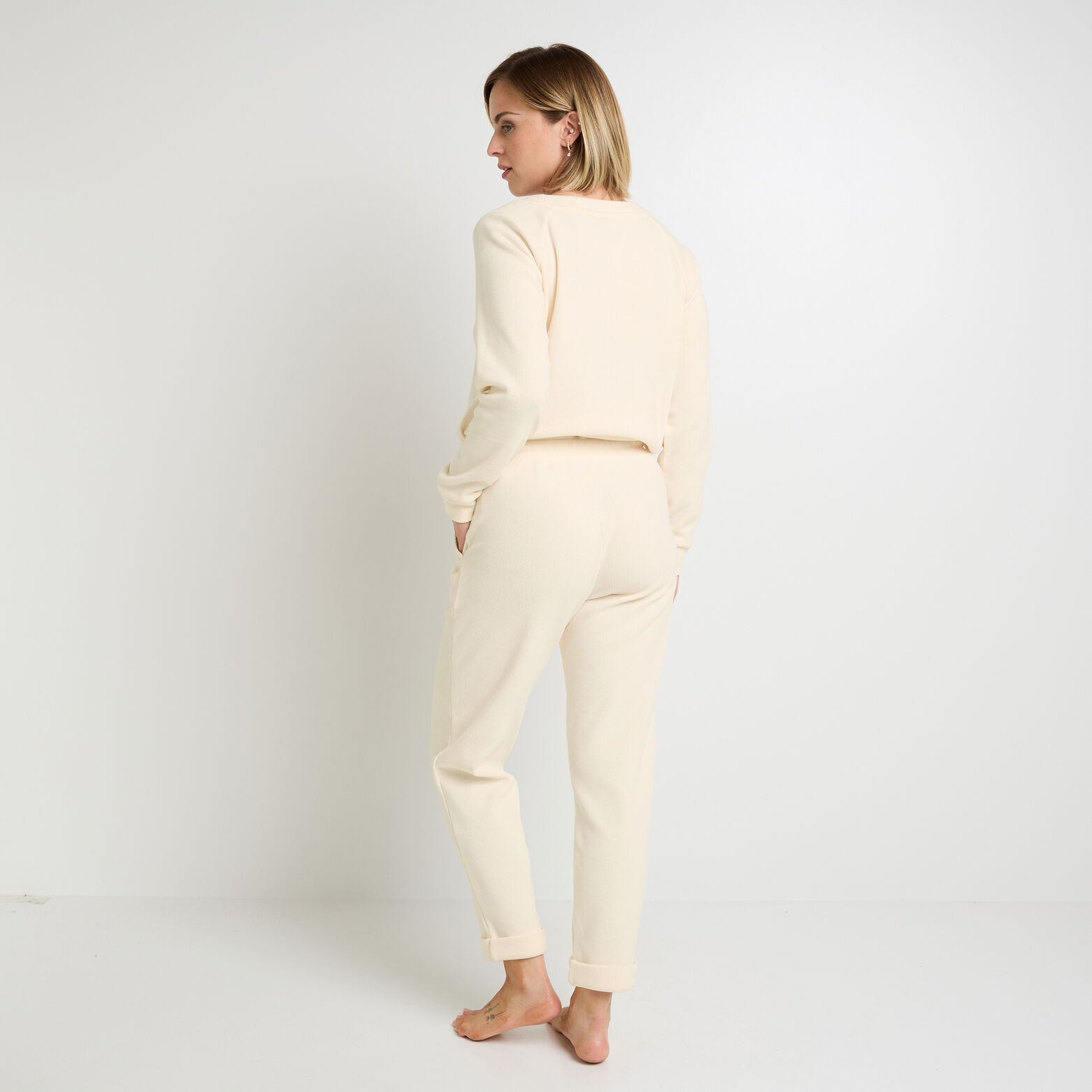 PANTALON DE PYJAMA ECRU
