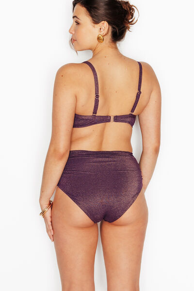NESS Maillot de bain culotte haute PRUNE