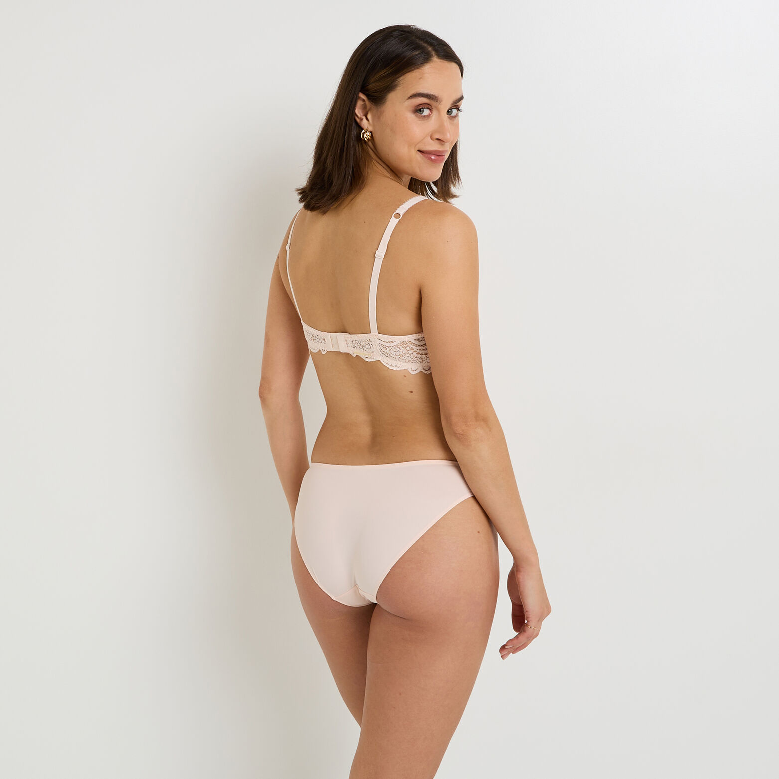 DENTELLE CULOTTE MICROFIBRE ET DENTELLE POUDRE