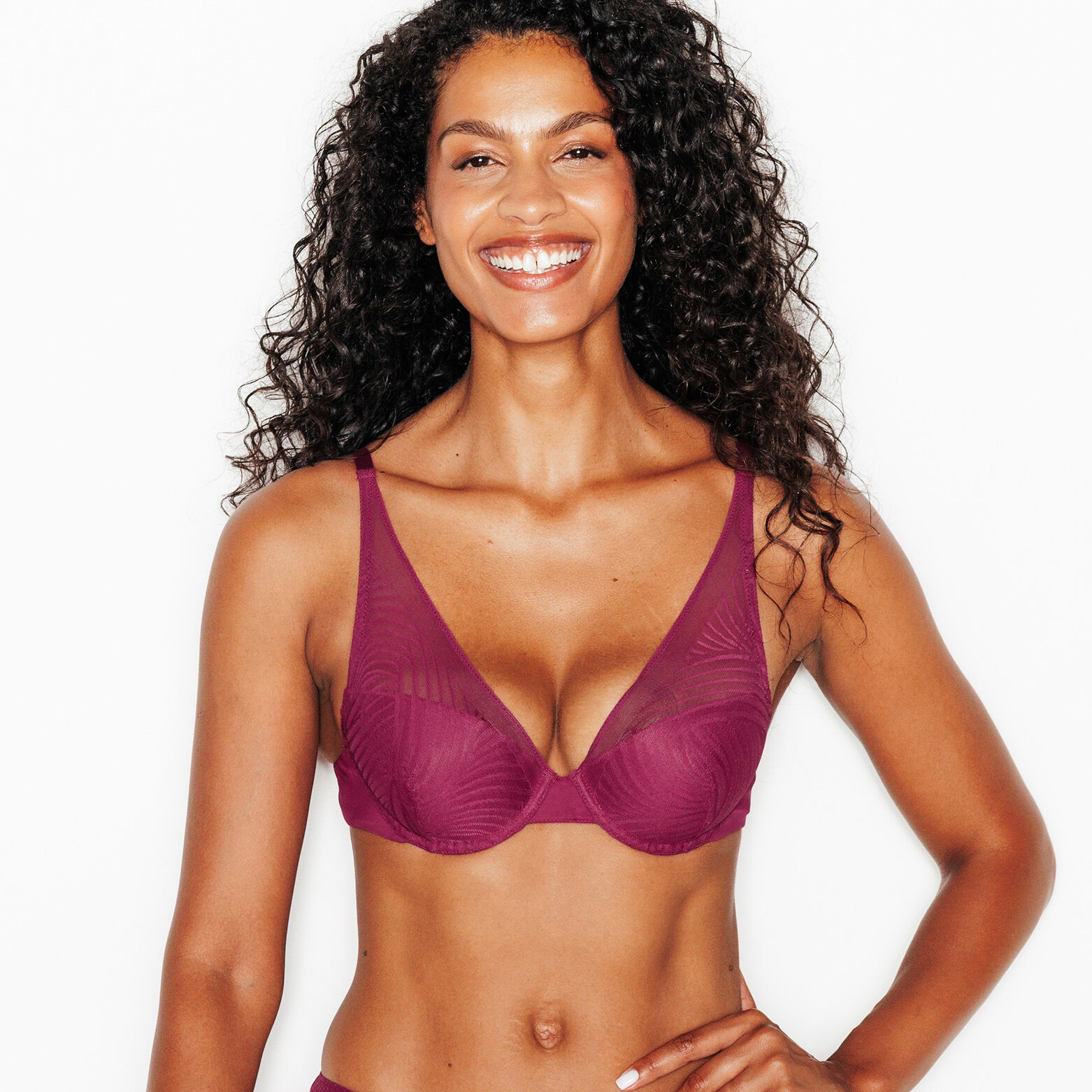 JANICE SOUTIEN-GORGE AMPLIFORME DENTELLE VIOLET