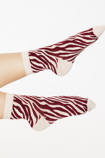 ANTIGUA LOT DE 3 PAIRES DE CHAUSSETTES MULTICO VIOLET