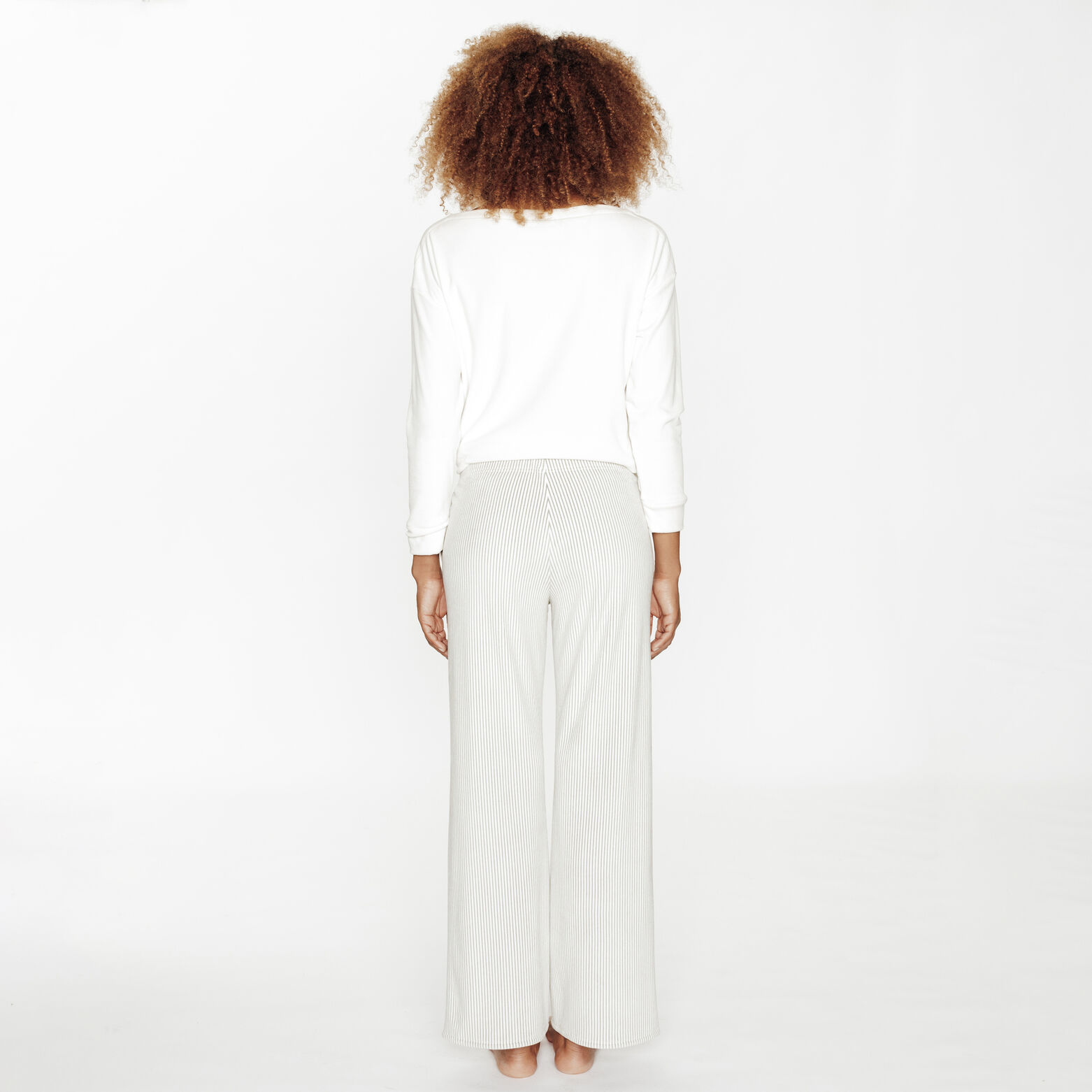 FLUFFY PANTALON DE PYJAMA VELOURS MULTICO BLANC