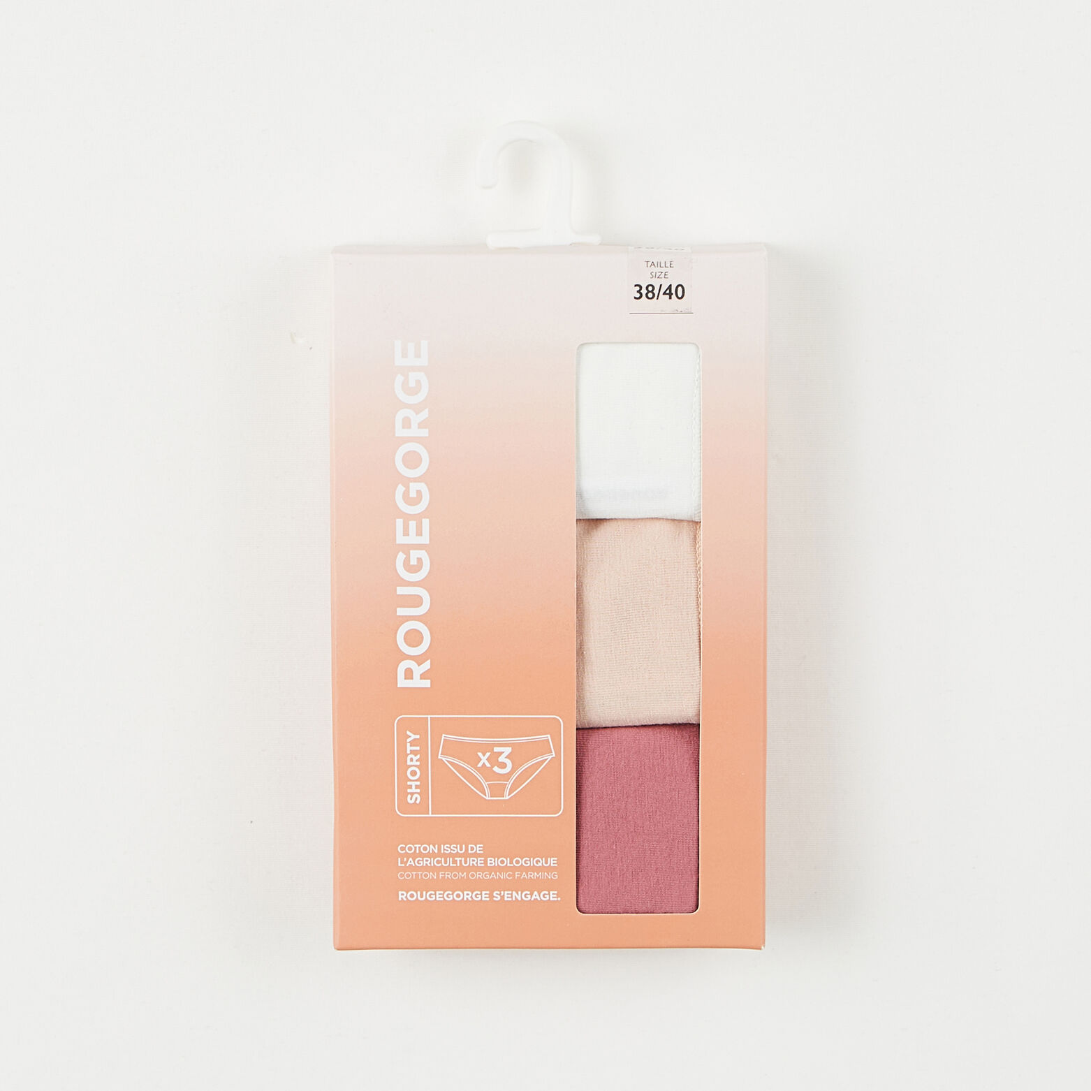 GERALDINE LOT SHORTY X3 COTON BIO MULTICO BLANC
