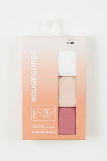GERALDINE LOT SHORTY X3 COTON BIO MULTICO BLANC