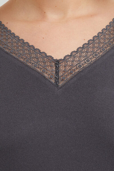 TEE-SHIRT MANCHES LONGUES ANTHRACITE