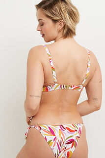 MAYA MAILLOT DE BAIN EMBOITANT COULISSE MULTICO BLANC