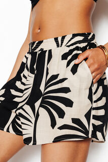 PLAGE SHORT MULTICO NOIR