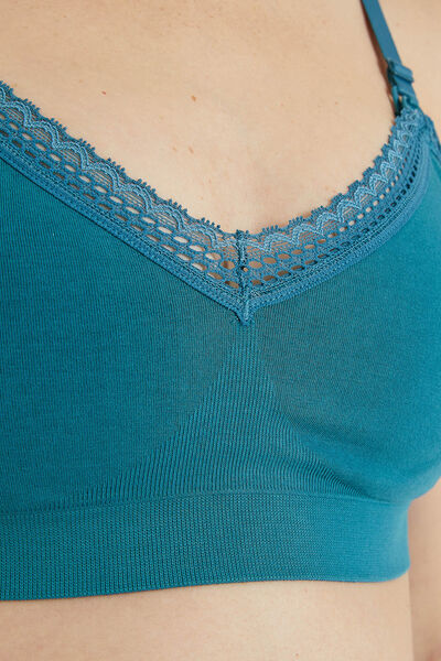 SUZON BRASSIERE ALLAITEMENT COTON BLEU
