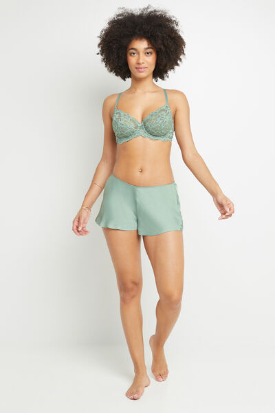 BASIL SHORT SATIN MAT Vert clair