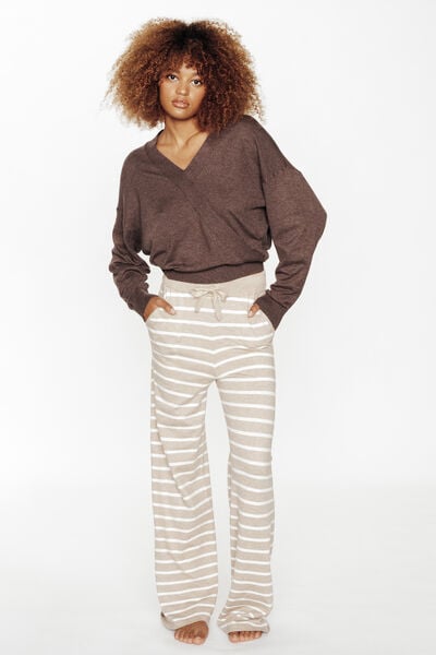 FEERIE PANTALON EN TRICOT BEIGE