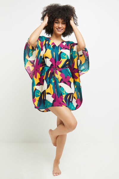 TUNIQUE BEACHWEAR MULTICO ROSE