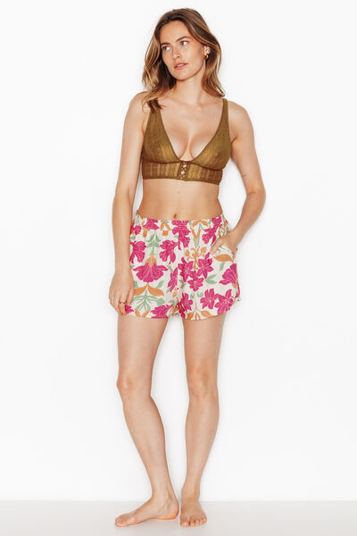 JUILLET SHORT MULTICO ROSE