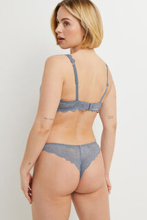 DENTELLE TANGA DENTELLE BLEU CLAIR