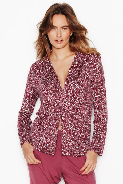 Chemise manches longues ROSE/GRIS