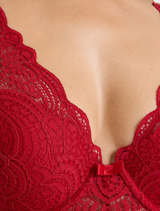DENTELLE BODY AMPLIFORME ROUGE