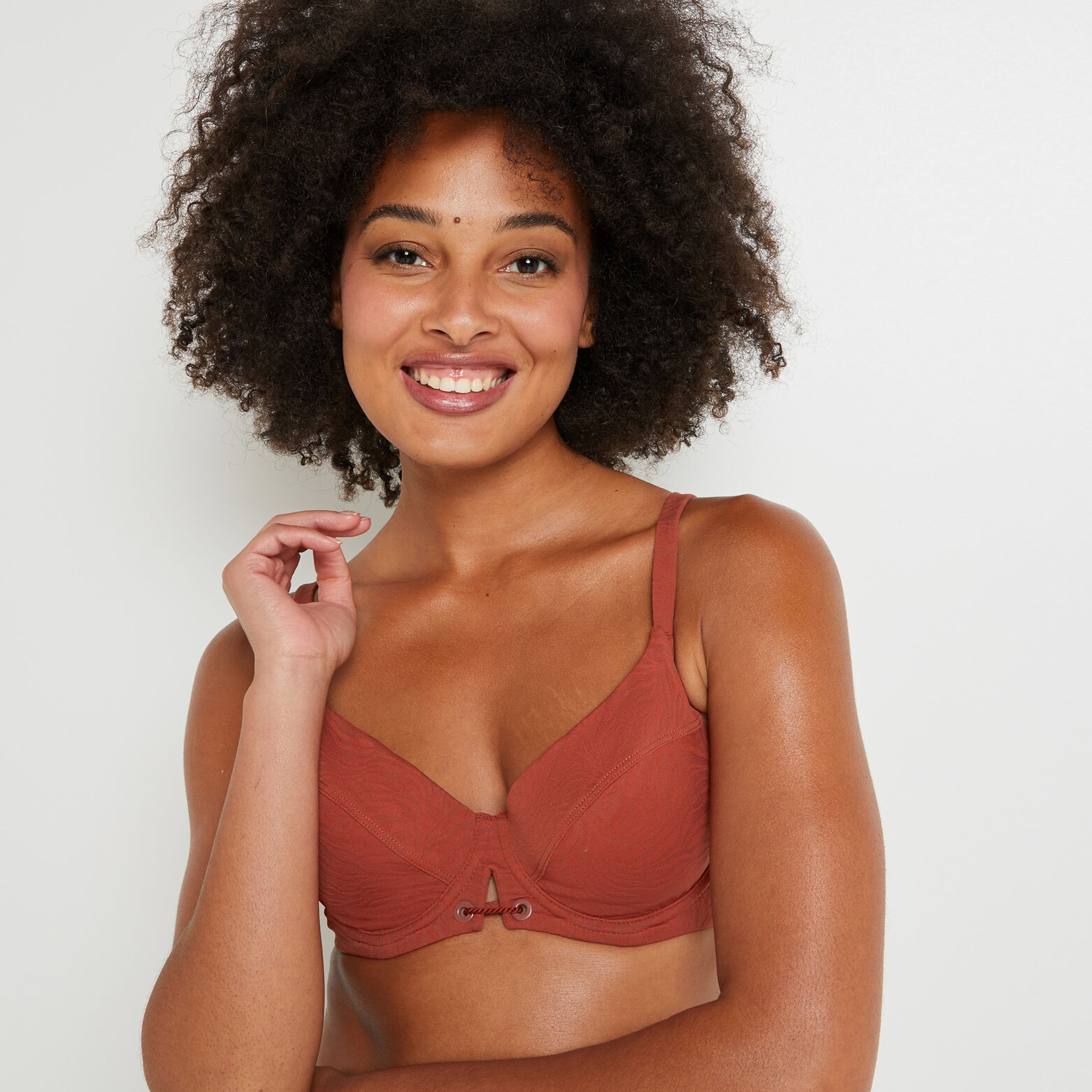 JASPE MAILLOT DE BAIN EMBOITANT TERRACOTTA