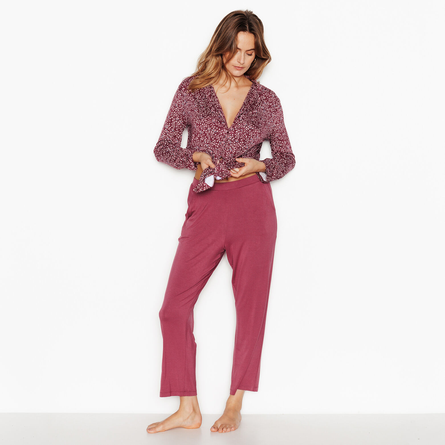 CAMILLE Pantacourt de pyjama ROSE