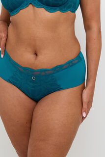DEBORAH SHORTY GRANDE TAILLE DENTELLE TURQUOISE