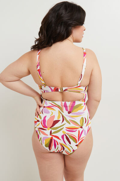 MAYA MAILLOT DE BAIN UNE PIECE  MULTICO BLANC