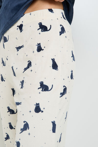 PYJAMA 2 PIECES VELOURS ANTHRACITE