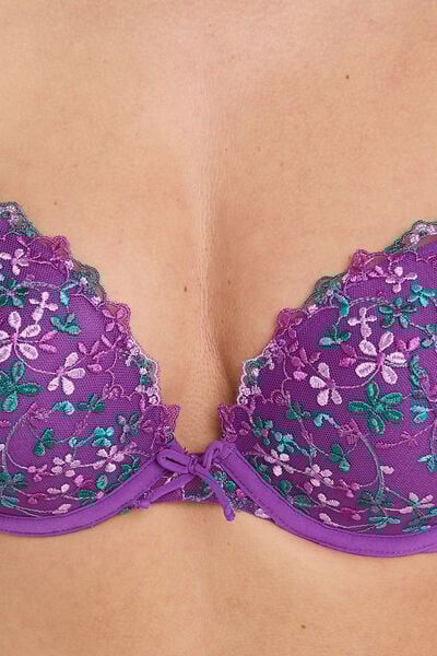 SOUTIEN-GORGE AMPLIFORME PUSH-UP MULTICO VIOLET