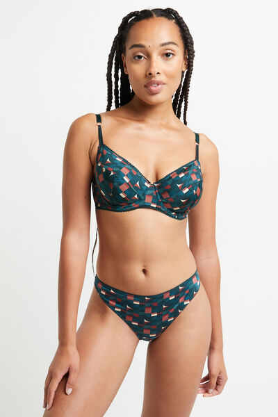 CELIA STRING MICROFIBRE MULTICO VERT