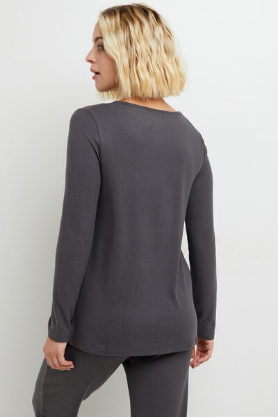 TEE-SHIRT MANCHES LONGUES ANTHRACITE