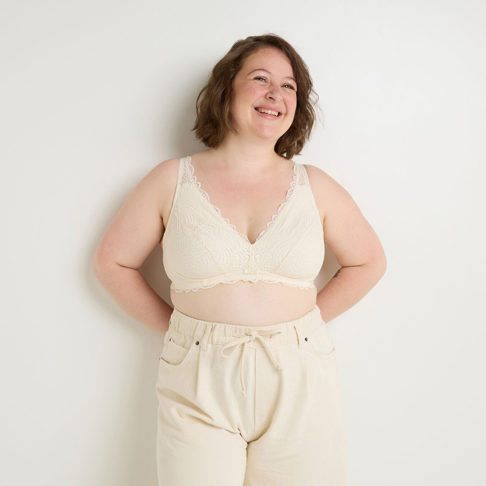 DENTELLE Soutien-gorge Post opératoire Triangle ECRU